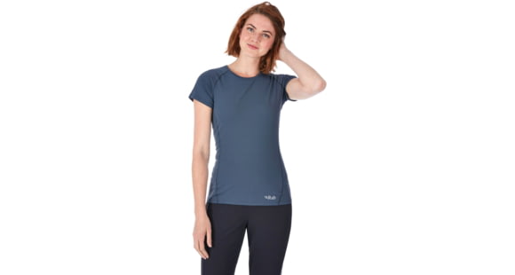 Rab Force Short Sleeve Tee - Women's, Steel, Extra Large, QBU-56-ST-16