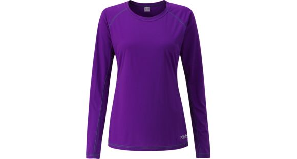 Demo, Rab Interval Long Sleeve Tee - Women's, Nightshade, Medium, QBU-41-NI-12
