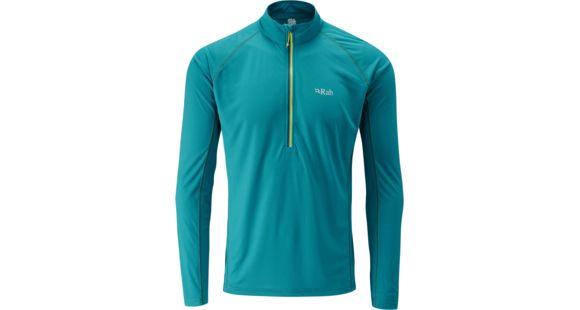 Rab Interval Long Sleeve Zip Tee - Men's, Amazon, Large, QBT-77-AZ-L