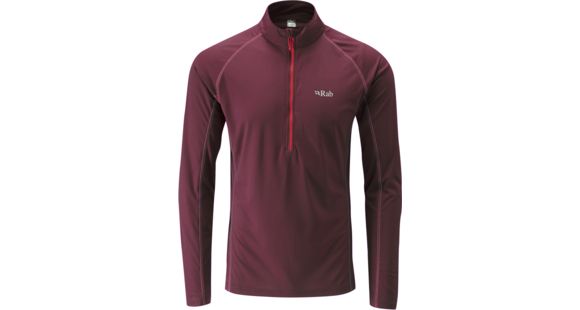 Rab Interval Long Sleeve Zip Tee - Men's-Maple-Small
