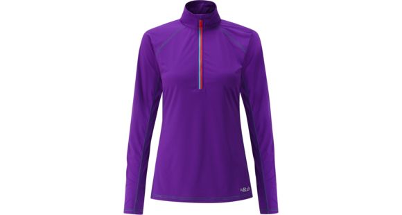 Demo, Rab Interval Long Sleeve Zip Tee - Women's, Nightshade, Small, QBT-78-NI-10