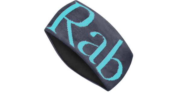 Rab Knitted Logo Headband, Ebony/Seaglass, QAA-71-EB