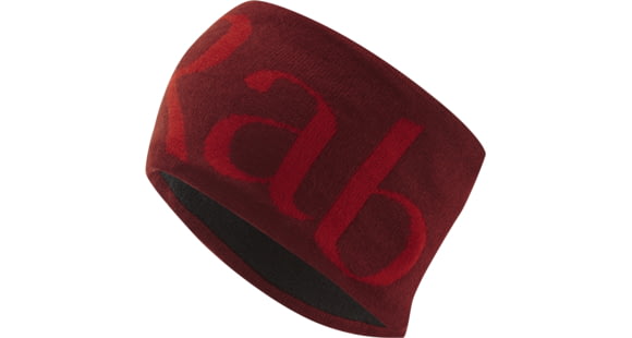 Rab Knitted Logo Headband, Oxblood Red, One Size, QAA-71-OB
