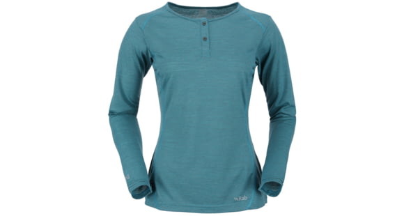 Rab MeCo 140 Long Sleeve Tee - Women's-Capri/Smoke-10