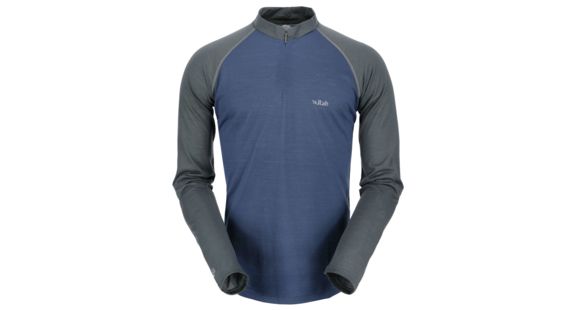 Rab MeCo 140 Long Sleeve Zip Tee - Men's-Pluto/Smoke-Large