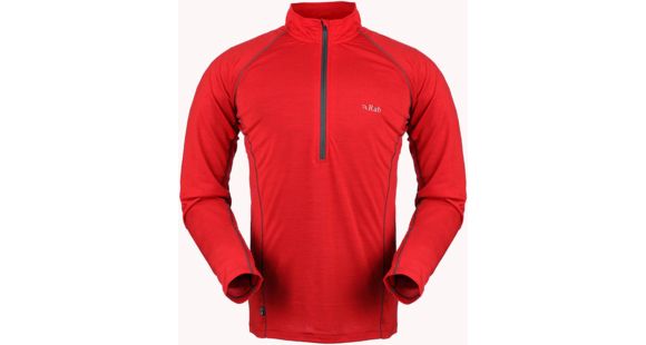Rab MeCo 165 Long Sleeve Zip Tee - Men's-Carmine-X-Large