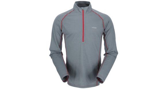Rab MeCo 165 Long Sleeve Zip Tee - Men's-Smoke-XX-Large