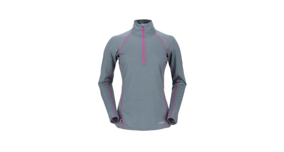 Rab Meco 165 Long Sleeve Zip Tee - Women's-Smoke-Large