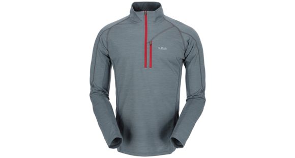Rab MeCo 190 Long Sleeve Zip Tee - Men's-Smoke-Small