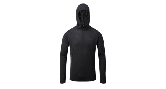 Rab Merino+ 120 Hoodie - Men's, Ebony, 2XL, QBU-74-EB-XXL