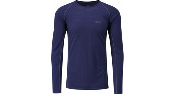 Demo, Rab Merino+ 120 Short Sleeve Crew - Men's, Twilight, Large, QBU-17-TW-L