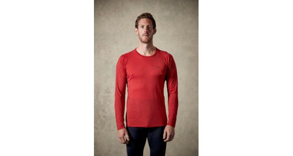 Rab Merino+ 120 Short Sleeve Crew - Men's, Cayenne, Extra Large, QBU-17-CY-XL