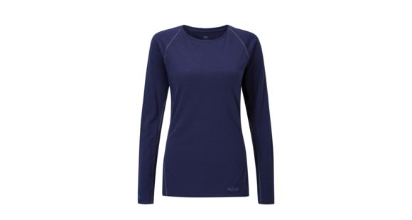 Rab Merino+ 120 Long Sleeve Crew - Women's, Twilight, Small, QBU-18-TW-10