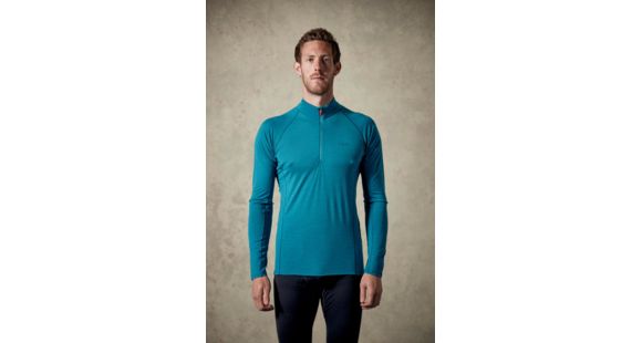 Rab Merino+ 120 Long Sleeve Zip - Men's, Amazon, Extra Small, QBU-26-AM-XS