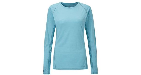 Rab Merino+ 120 Long Sleeve Zip - Women's, Cool Grey, Medium, QBU-27-CG-12