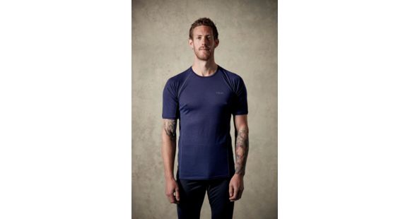 Rab Merino+ 120 Short Sleeve Crew - Men's, Twilight, 2XL, QBU-15-TW-XXL