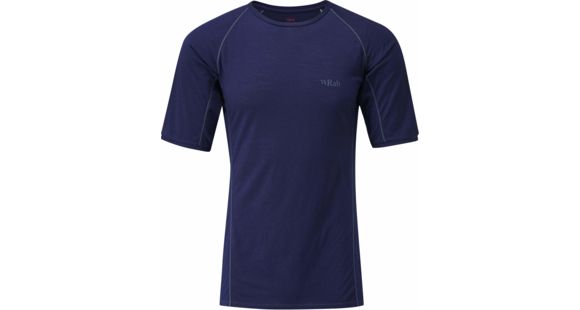 Rab Merino+ 120 Short Sleeve Crew - Men's, Twilight, Large, QBU-15-TW-L