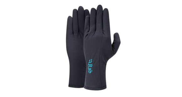 Rab Merino+ 160 glove - Women's, Ebony, Large, QAG-32-EB-L