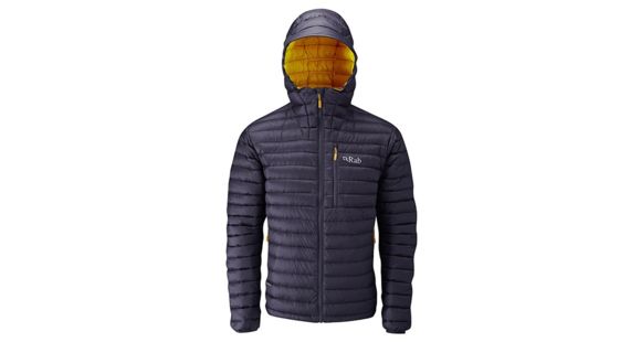 Rab Microlight Alpine Jacket - Men's, Steel/Dijon, Medium, QDA-62-ST-M