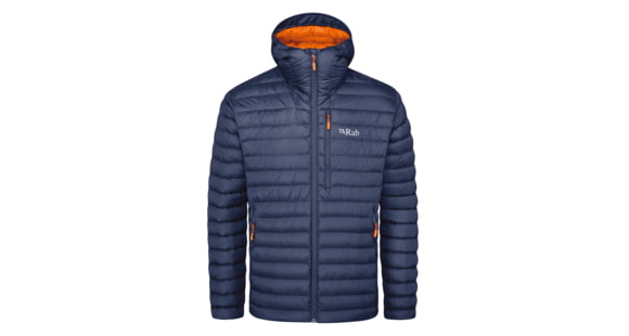 Rab Microlight Alpine Jacket - Men's, Deep Ink/Marmalade, Extra Large, QDB-12-DIM-XLG