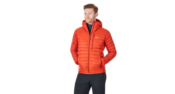Rab Microlight Alpine Jacket - Men's, Firecracker/Red Clay, 2XL, QDA-90-FC-XXL