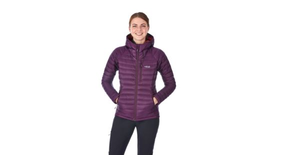 Rab Microlight Alpine Jacket - Women's, 10 UK, Eggplant/Rococco, QDA-92-EG-10