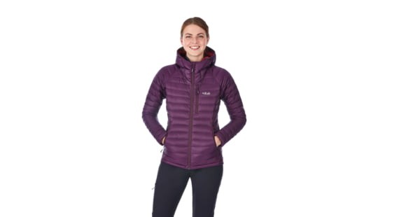 Rab Microlight Alpine Jacket - Women's, 16 UK, Eggplant/Rococco, QDA-92-EG-16