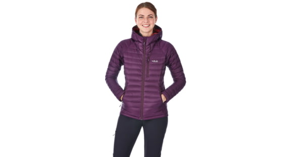 Rab Microlight Alpine Jacket - Women's, 14 UK, Eggplant/Rococco, QDA-92-EG-14