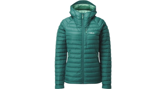 Rab Microlight Alpine Long Jacket - Women's, Atlantis/Cascade, 2XL, QDA-93-AT-18