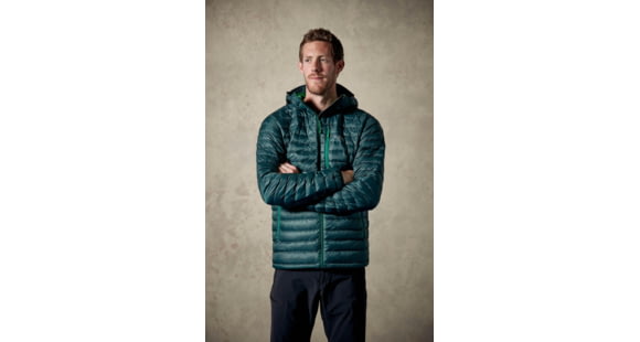 Rab Microlight Alpine Xlong Jacket - Men's, Evergreen/ Green, 2X Large, QDA-78-GN-XXL