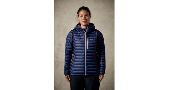 Rab Microlight Alpine Xlong Jacket - Women's, Twilight/ Fuchsia, 18, QDA-79-TW-18