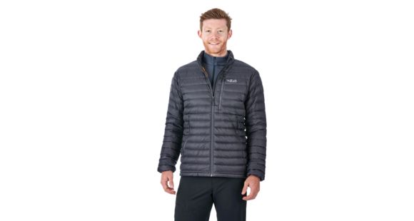 Rab Microlight Jacket - Men's, Beluga/Dijon, Large, QDA-94-BE-L