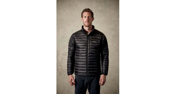 Rab Microlight Jacket - Mens, Black/Shark, Extra Small, QDA-63-BL-XS
