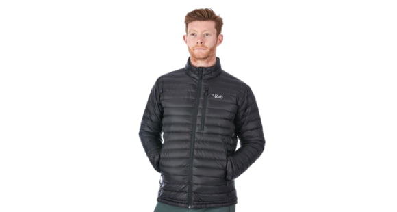 Rab Microlight Jacket - Men's, Black/Shark, Large, QDA-94-BL-L