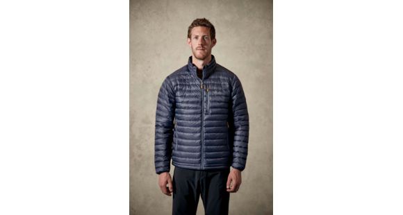 Rab Microlight Jacket - Mens, Steel/ Dijon, Extra Small, QDA-63-ST-XS