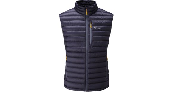 Rab Microlight Vest - Men's, Steel/Dijon, Extra Small