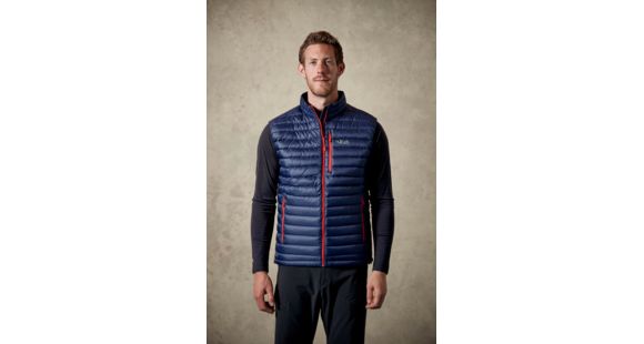 Rab Microlight Vest - Men's, Twilight/ Shark, Extra Small, QDA-64-TW-XS