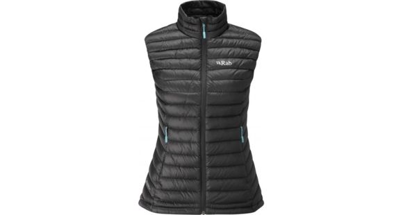 Rab Microlight Vest - Women's, Black/Seaglass, 18, QDA-67-BK-18