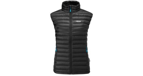 Rab Microlight Vest - Women's, Black/Tasman, Medium, 12, QDA-67-BL-12