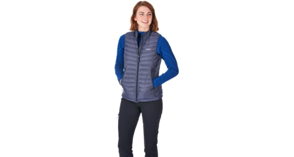 Rab Microlight Vest - Women's, Steel/Passata, Extra Small, QDA-97-ST-08