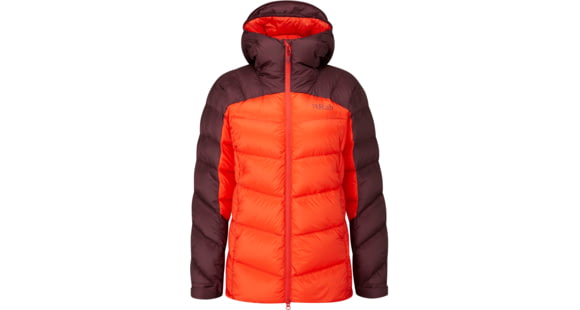 Rab Neutrino Pro Jacket - Women's, Deep Heather/Red Grapefruit, Extra Small, QDN-96-DER-08