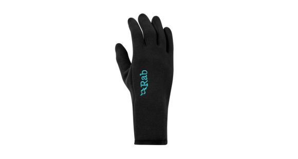 Rab Power Stretch Contact Glove - Women's, Black, Medium, QAH-56-BL-M