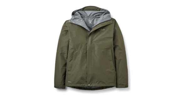 Rab Downpour Jacket - Man's, Army, 2XL, QWI-06-ARM-XXL