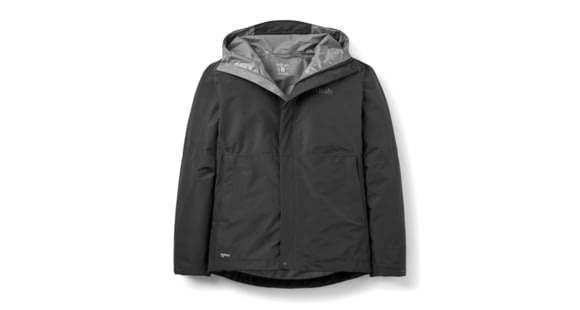 Rab Downpour Jacket - Man's, Black, 2XL, QWI-06-BLK-XXL