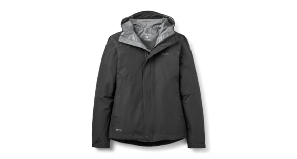 Rab Downpour Jacket - Women's, Black, 16/Extra Large, QWI-07-BLK-16