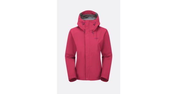 Rab Downpour Jacket - Women's, Watermelon, 10/Small, QWI-07-WTM-10