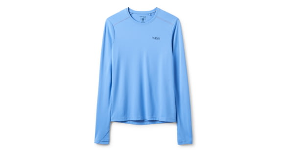 Rab Force Long Sleeve Tee - Women's, Bluebird, 14/Large, QCC-23-BBD-14