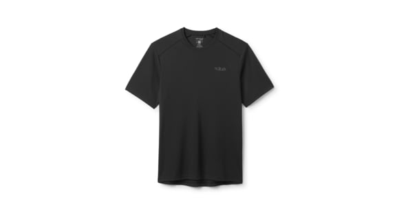 Rab Force Tee - Men's, Black, Medium, QCC-24-BLK-MED
