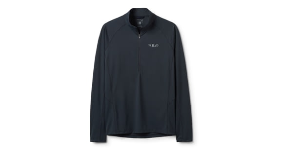 Rab Sonic Long Sleeve Zip - Men's, Beluga, Extra Large, QCC-53-BEL-XLG