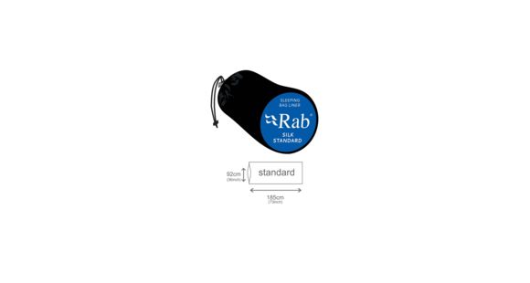 Rab Silk Standard Sleeping Bag Liner, Zinc, QAL-10-ZI